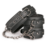 Load image into Gallery viewer, Leather collar with ankle cuff
