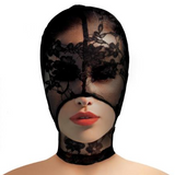 Load image into Gallery viewer, Lace Seduction Bondage Mask - Black