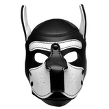 Load image into Gallery viewer, Spike Puppy BDSM Hood - Black/White