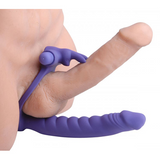 Load image into Gallery viewer, Double Delight Dual Penetration Vibrating Rabbit Penis Ring