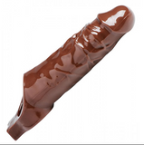 Load image into Gallery viewer, Really Ample Penis Enhancer Sheath Brown 22 cm