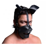 Load image into Gallery viewer, Puppy mask with ball gag - Black