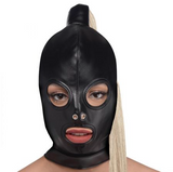 Load image into Gallery viewer, Lace Ponytail Bondage Hood Mask