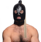 Indlæs billede til gallerivisning Blonde Ponytail Bondage Hood Maske