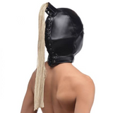 Indlæs billede til gallerivisning Blonde Ponytail Bondage Hood Maske