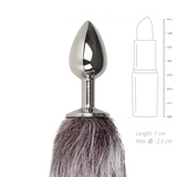 Load image into Gallery viewer, Fox Tail Plug No. 5 - Silver 40 cm