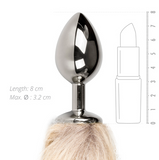 Load image into Gallery viewer, Fox Tail Plug No. 2 - Silver 40 cm