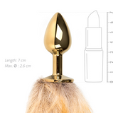 Load image into Gallery viewer, Fox Tail Plug No. 1 - Gold 42 cm