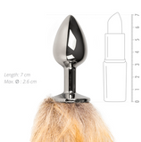 Load image into Gallery viewer, Fox Tail Plug No. 1 - Silver 42 cm