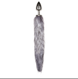 Indlæs billede til gallerivisning Fox Tail Plug No. 4 - Silver 45 cm