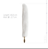 Load image into Gallery viewer, Fox Tail Plug No. 13 - Gold/White 40 cm