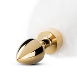 Load image into Gallery viewer, Fox Tail Plug No. 13 - Gold/White 40 cm