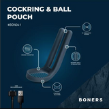 Indlæs billede til gallerivisning Boners Cock Penis Ring &amp; Ball Stimulator - Blå