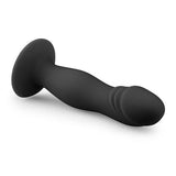Load image into Gallery viewer, Black silicone dildo with suction cup